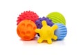 Toy balls on a white background. Royalty Free Stock Photo