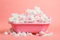 Toy bathtub foam. Generate Ai Royalty Free Stock Photo