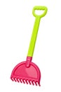 Toy Beach Rake (clipping path) Royalty Free Stock Photo