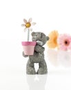 Toy bear folding flower pot