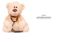 Toy bear stethoscope medical medicine pattern