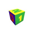 Toy block cube Royalty Free Stock Photo