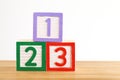 123 toy block Royalty Free Stock Photo