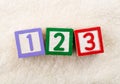 123 toy block Royalty Free Stock Photo