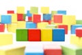 Toy Blocks Cube, Four Wood Kids Boxes, Multicolor Cubics