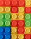 toy blocks, interlocking plastic bricks, full frame