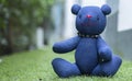 Toy blue jeans bear Royalty Free Stock Photo