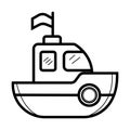 Toy boat icon Royalty Free Stock Photo