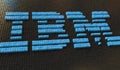 Toy bricks compose logo of IBM. Editorial conceptual 3d rendering