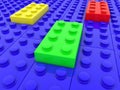 Toy bricks in four colors Royalty Free Stock Photo