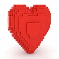 Toy Bricks Red Heart