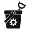 Toy bucket shovel icon, simple style Royalty Free Stock Photo