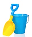 Toy bucket and spade Royalty Free Stock Photo