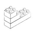 Toy building block bricks Royalty Free Stock Photo