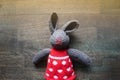 toy bunnies knitting doll