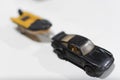 toy car with black and yellow trailer Royalty Free Stock Photo