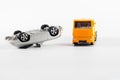 Toy car crashed Royalty Free Stock Photo