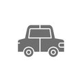 Toy car grey icon. Isolated on white background Royalty Free Stock Photo