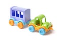 Toy car with trailer Royalty Free Stock Photo