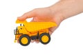 Toy car truck in hand Royalty Free Stock Photo