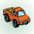 Toy car. Vector drawing Royalty Free Stock Photo