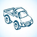 Toy car. Vector drawing Royalty Free Stock Photo