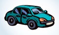 Toy Car. Vector drawing icon Royalty Free Stock Photo