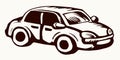 Toy Car. Vector drawing icon Royalty Free Stock Photo