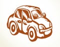 Toy Car. Vector drawing icon Royalty Free Stock Photo