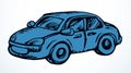 Toy Car. Vector drawing icon Royalty Free Stock Photo