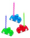 Toy Cars with Birthday Candles