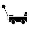 Toy cart solid icon. Hand trolley vector illustration isolated on white. Cart glyph style design, designed for web and Royalty Free Stock Photo