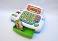 Toy cash register machine Royalty Free Stock Photo