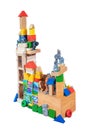 The toy castle from wooden blocks