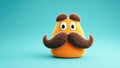 toy character with big mustache and eyebrows Royalty Free Stock Photo