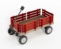 Toy child\'s wagon isolated on white background. 3D illustration