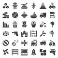 Toy for children and baby icon set, solid icon