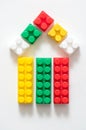 toy for children colorful constructor. concept of bright happy childhood