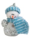 Toy christmas snowman isolated Royalty Free Stock Photo