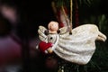 Toy on the Christmas tree, Christmas angel Royalty Free Stock Photo