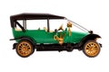 Toy collection scale model ancient green car