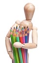 toy with color pencil Royalty Free Stock Photo