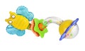 Toy colorful baby rattle isolated Royalty Free Stock Photo