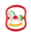 Toy colorful baby rattle isolated Royalty Free Stock Photo