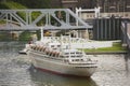 Toy cruise ship at Madurodam Park, Netherlands Royalty Free Stock Photo