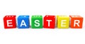 Toy cubes as Easter sign Royalty Free Stock Photo