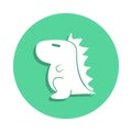 toy dragon icon in badge style. One of toys collection icon can be used for UI, UX