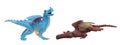 Toy dragons on white isolated background Royalty Free Stock Photo