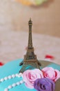 Toy of the Eiffel tower . The decoration and the memory of the journey. Part Of Paris. France Royalty Free Stock Photo