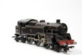 Toy Electric Model Train on White Background